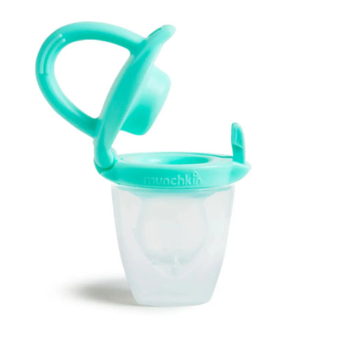 Munchkin Silicone Baby Food Feeder | Mess-Free Self-Feeding for Babies | BPA-Free | Gentle on Gums