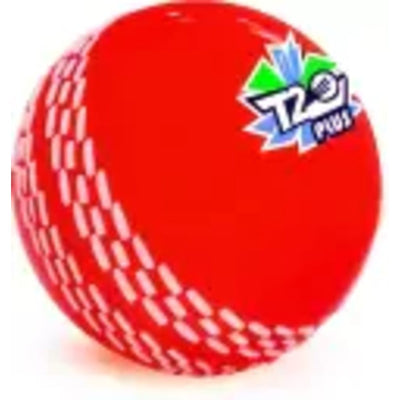 T-20 Plus Practice Cricket /Wind Balls for Indoor & Outdoor | Street Cricket Synthetic Ball | Pack of 6, Red