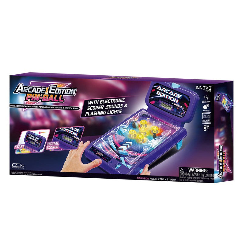 Innov8 Pin Ball Game with Electronic Sounds, Scorer & Flashing Lights | Weight - 1 Kg (5-10 Years)