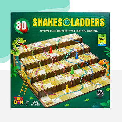 Return Gifts (Pack of 3,5,12) 3D Snakes and Ladders Board Game