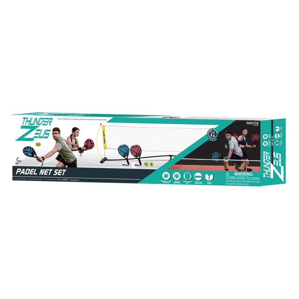 Innov8 Youth Padel Net Set - Premium Net, Blow Mould Rackets & Rubber Balls (5-12 Years)