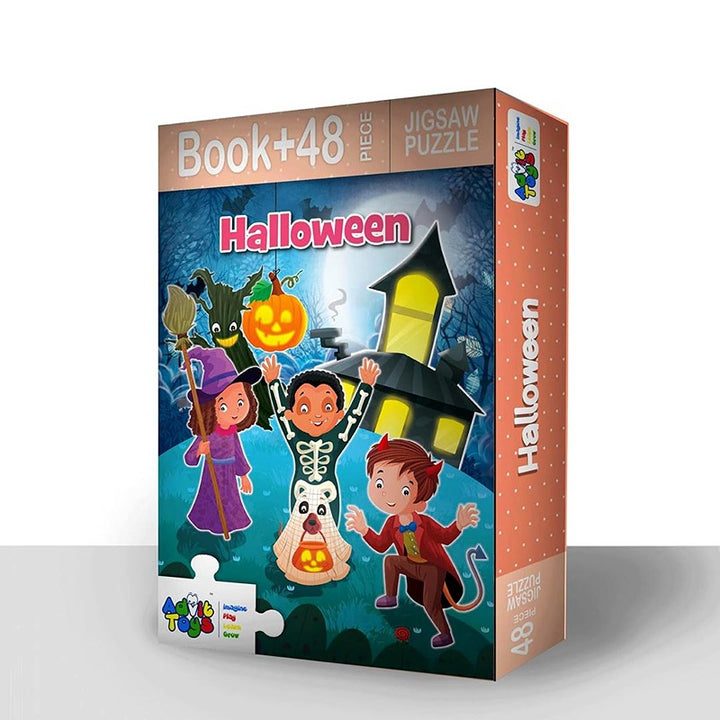 Halloween - Jigsaw Puzzle (48 Piece + Educational Fun Fact Book Inside)