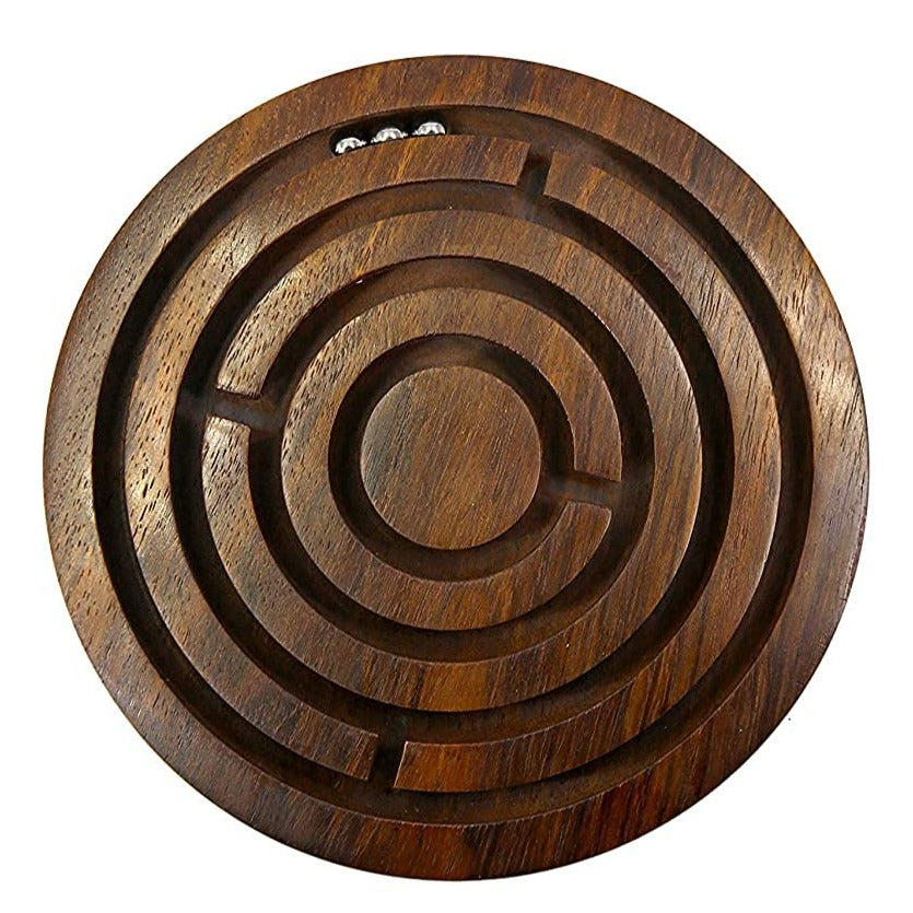 Wooden Puzzle Ball in a Maze Labyrinth Brain Teaser Board Game