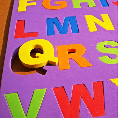 Interlocking Alphabet Puzzles with Flag Tags, Stickers Early Learning Education Mind Games