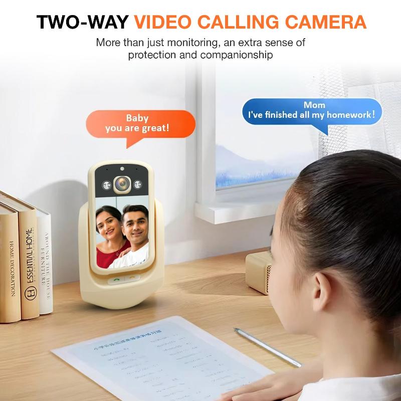 Indoor 2MP Camera with Screen, 2 Way Voice & Video Calling and WiFi 2.4Ghz (2-18 Years)