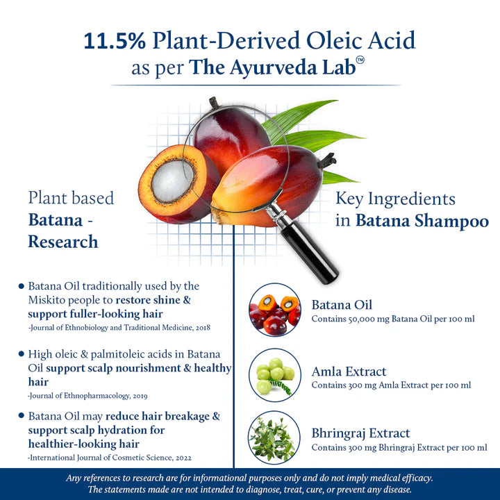 Blue Nectar Batana & Almond Hair Shampoo for Hair Growth (17 Herbs) - 200ml