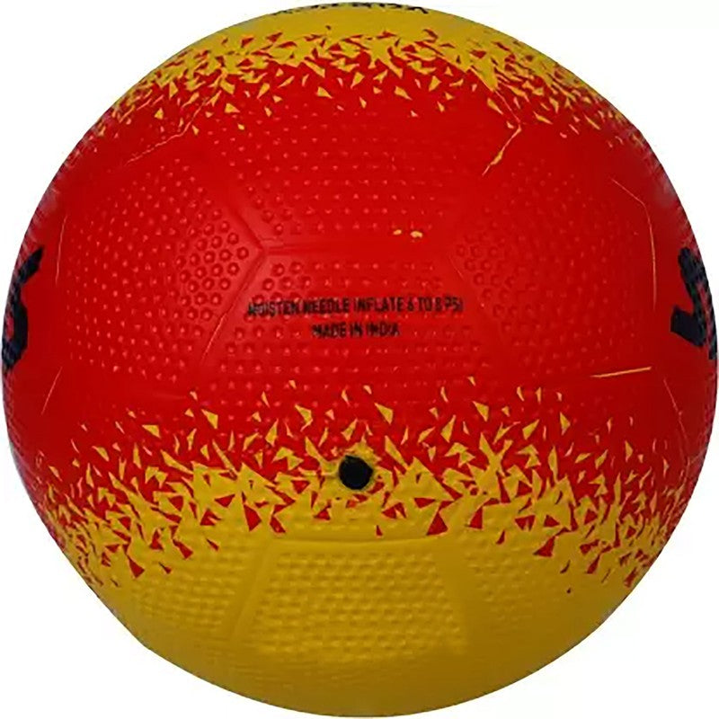 Molded Rubber Football Size-5, Red- Yellow with dimpled Textured