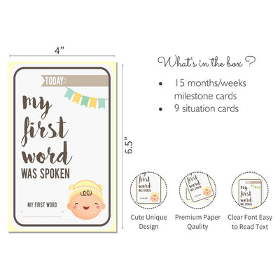 Baby Milestones Flashcards -Pack of 24