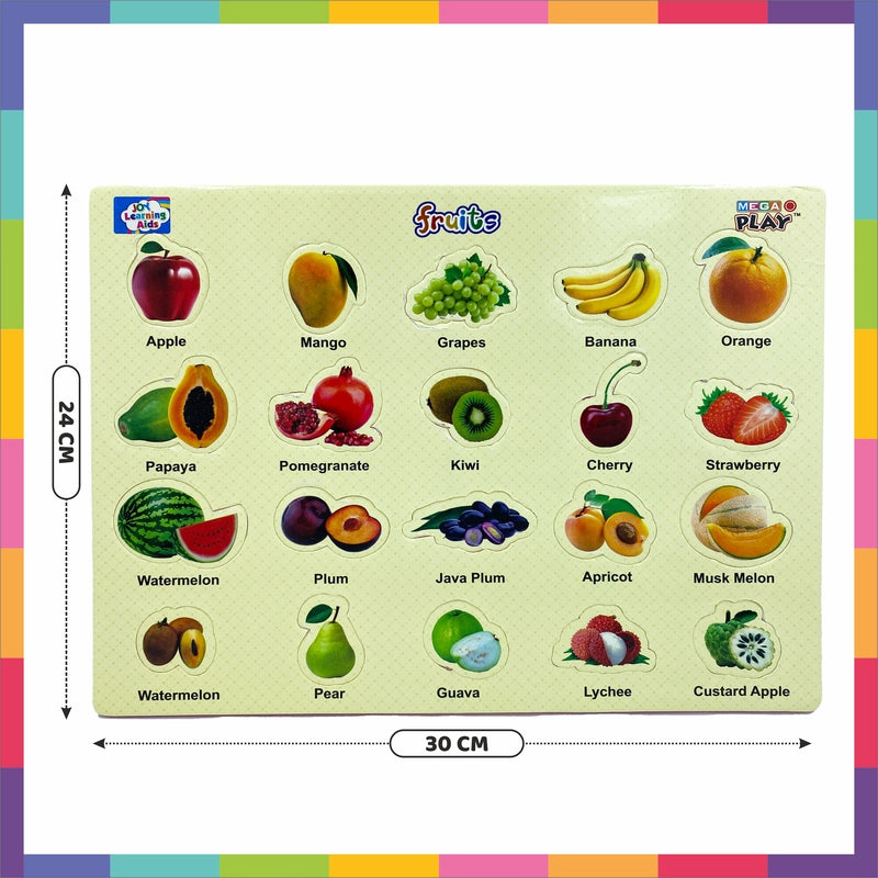 Learning Set (5 Puzzles: Alphabets, Numbers, Animals, Fruits and Vegetables)