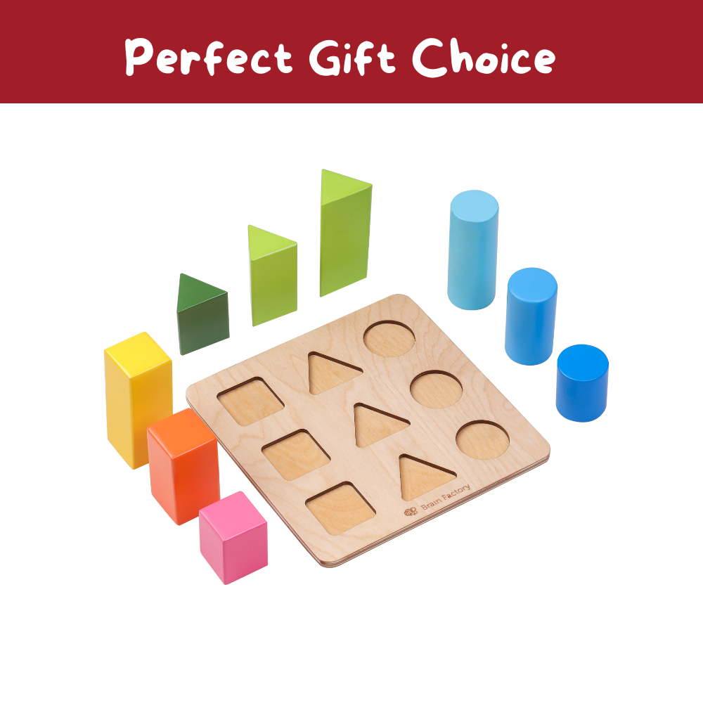 Shape Sorting Wooden Puzzle Toy (1-2 Years)