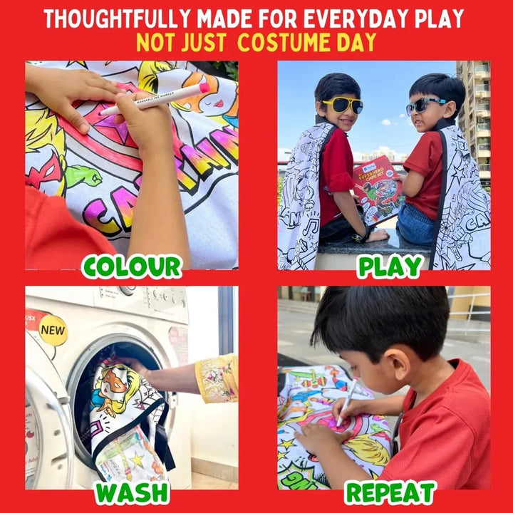 PepPlay Colour Your Superhero Cape | Colour, Wear & Pretend Play