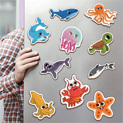 Sea Animals Fridge Magnets (Set of 10)