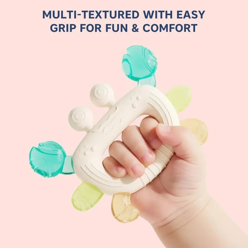 Mee Mee Tiny Claws Silicone Baby Comforter & Teether | Multi-Textured Soft Sensory Teething Toy