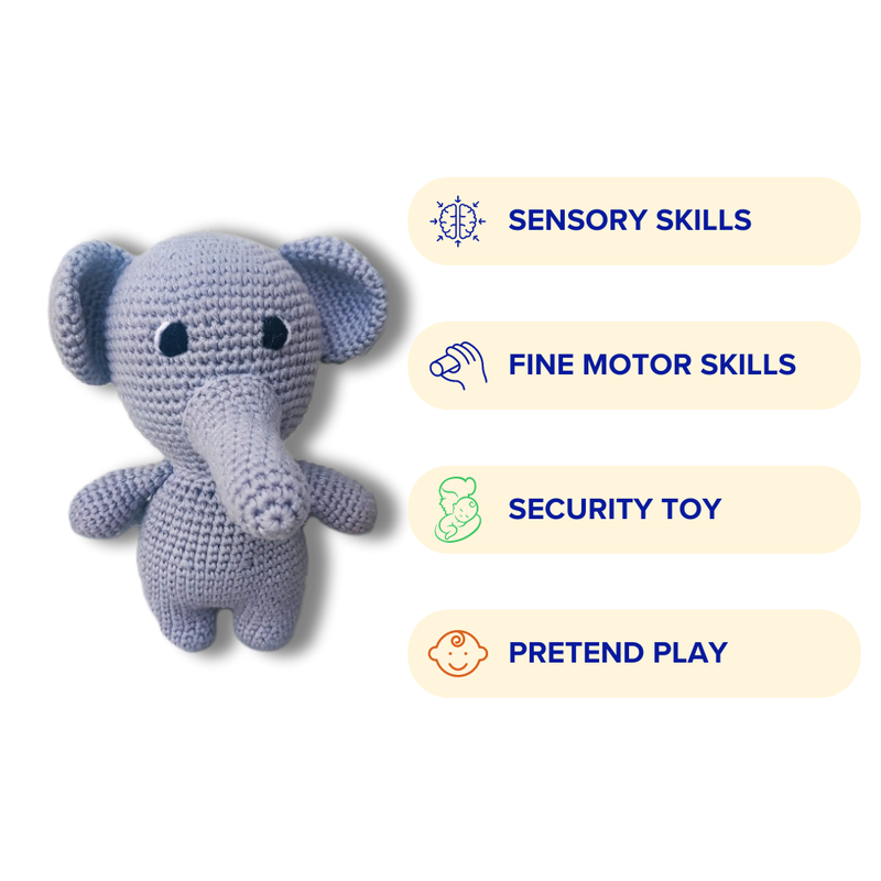 Ellie The Elephant Crochet Soft Toy