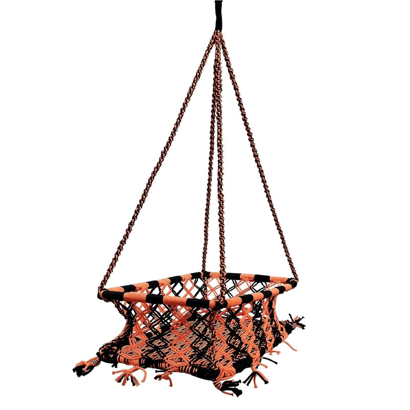 Sleeping Cotton Single Seater Jhula Swing Folding Washable with Safety Edges Corner