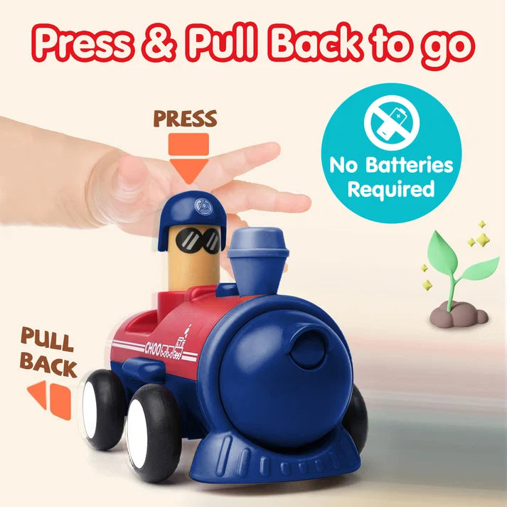 Kidology Bonkerheads 4 Push & Go Play Cars | Fun Friction-Powered Toys