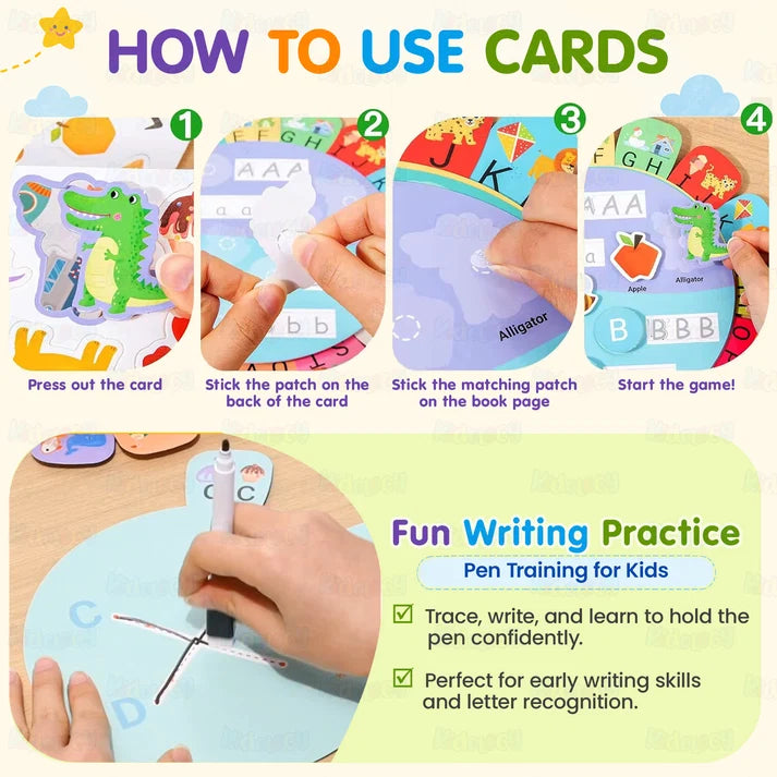 Kidology Alphabet Busy Book for Kids | Interactive ABC Learning & Activity Book