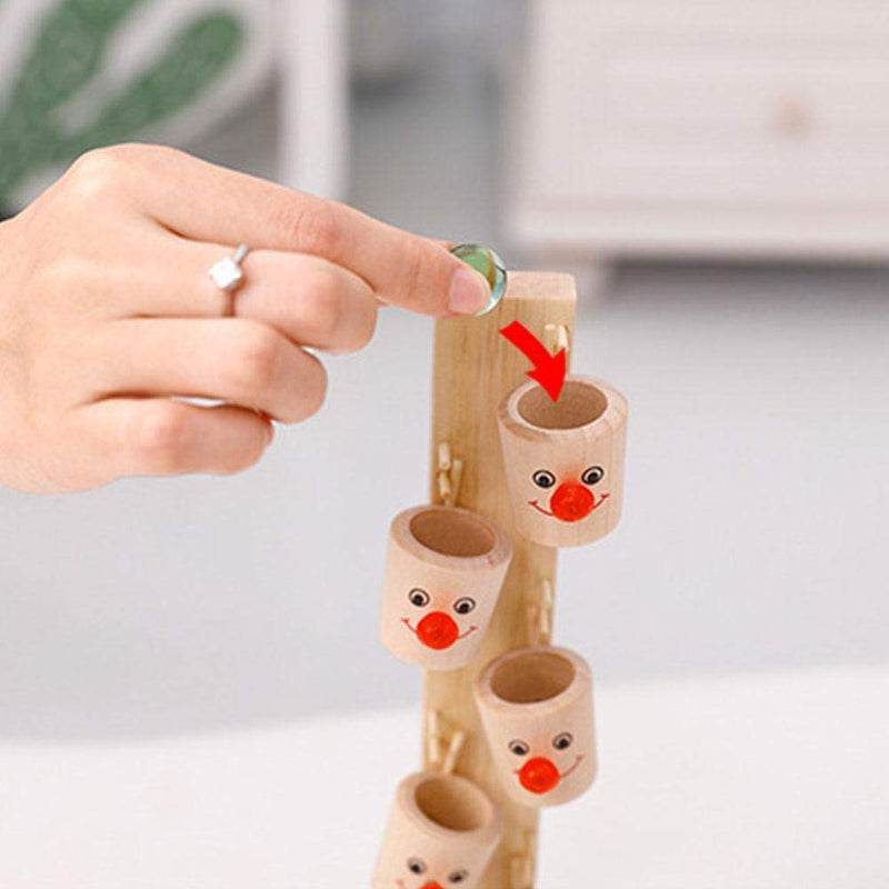 Wooden Tree and Marble Ball Run Track Slider Toy