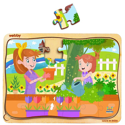 Gardening Fun Wooden Jigsaw Puzzle, 24pcs