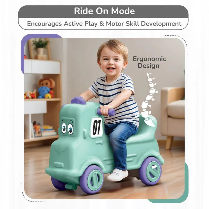 R for Rabbit Rock N Ride 3-in-1 Balance Board Ride On & Rocker for Kids (1-4 Years)