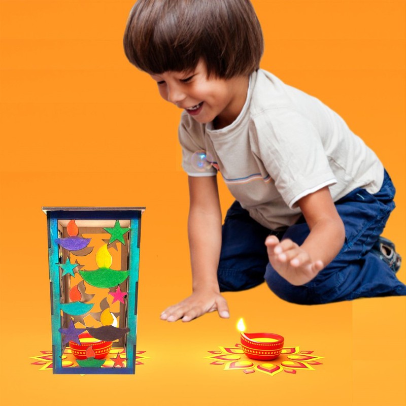 DIY Diwali Wooden Lantern Making Activity Kit