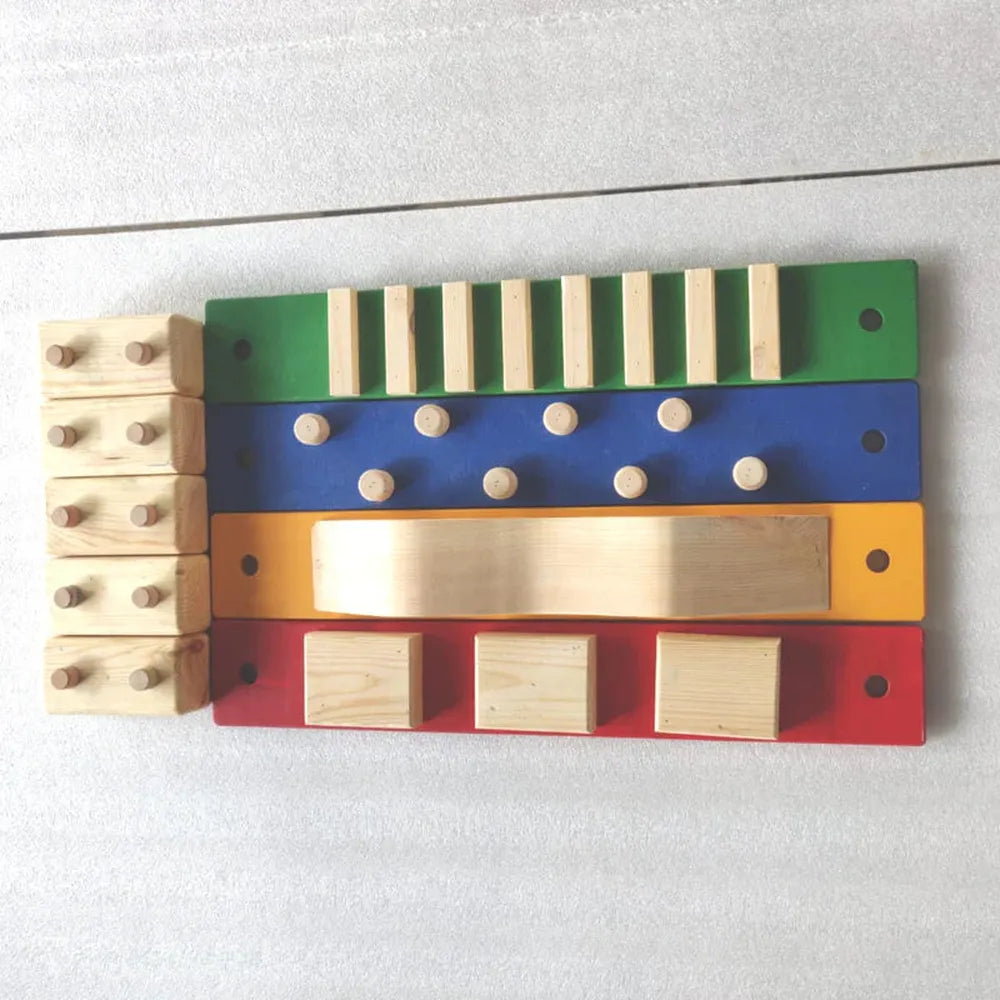 WoodBee Toy's Natural Wood Balance Beam (2-5 Years)