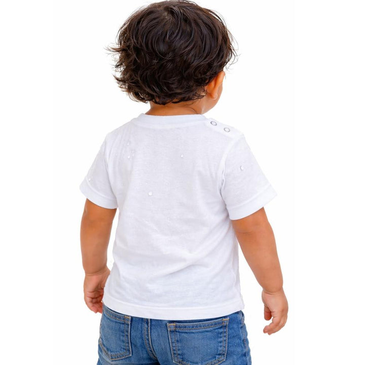Zikku Water Resistant/Repellent T-Shirt for Kids (White)