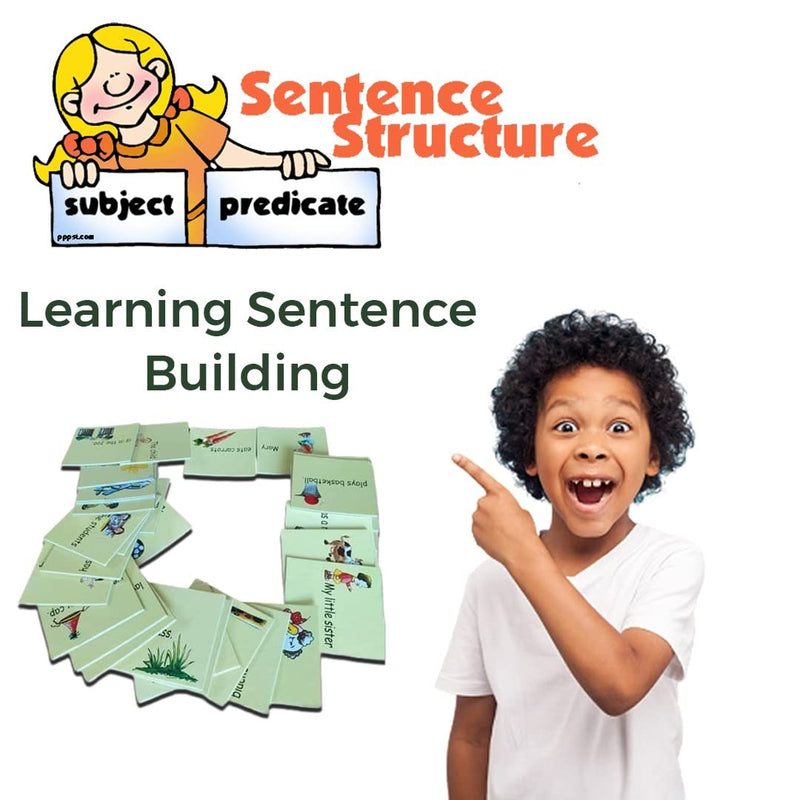 Sentence Making Cards for kids | Educational Kit | Learnig Cards | For Toddlers | Multicolor Cards for 3+