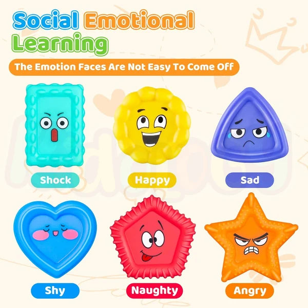 Kidology Sensory Stress Shape Toys for Kids – Colorful Fidget & Tactile Play Toy