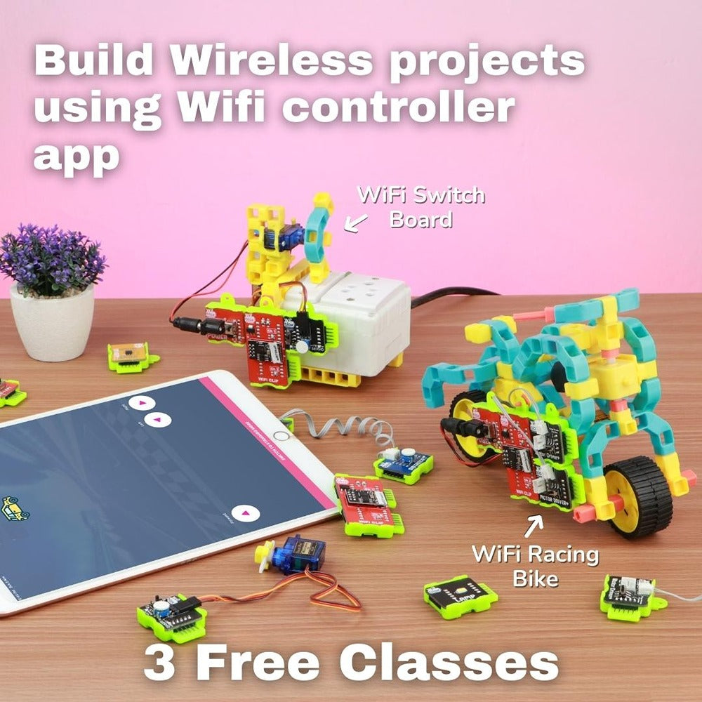 Robotics IoT kit || Wifi Control for your DIY Projects ||  Plug & Fit Modular Electronics Circuits || Compatible with Arduino