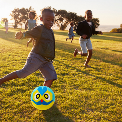 Blue Colored Owl Faced Football (Size-3)