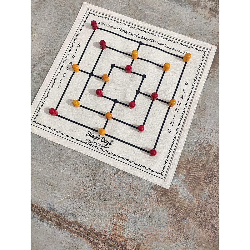 Daadi | Navakankari | Nine Men's Morris Indian Traditional Board Game