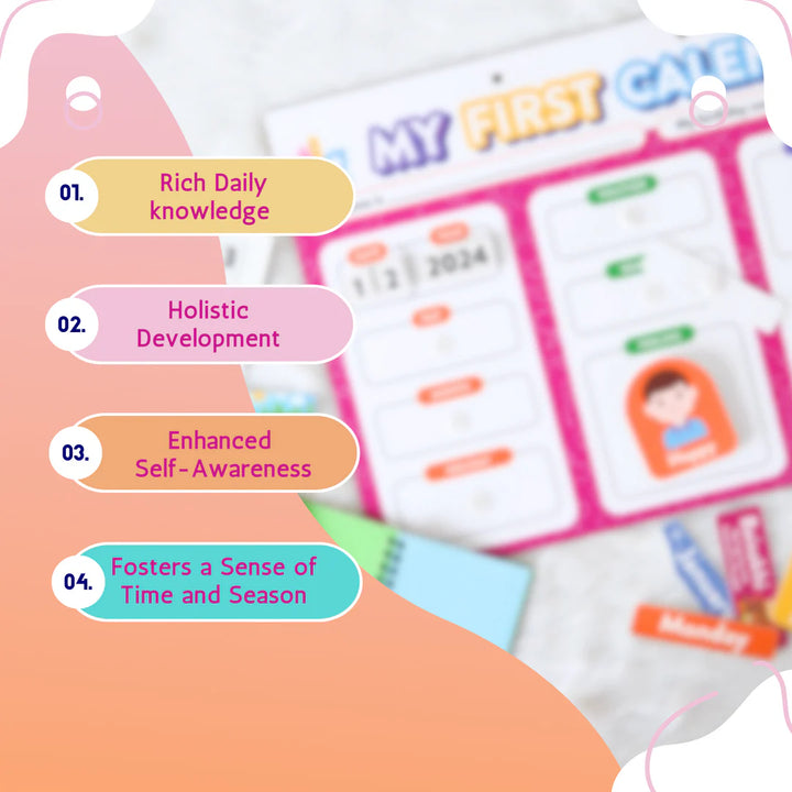 Ilearnngrow My First Home Calendar - Fun & Interactive Calendar for Kids