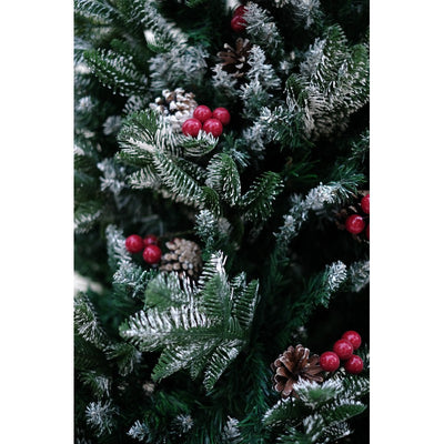 Northlight Christmas Tree With Frosting, Pinecones And Cherries (6 Feet) | Cod Not Available