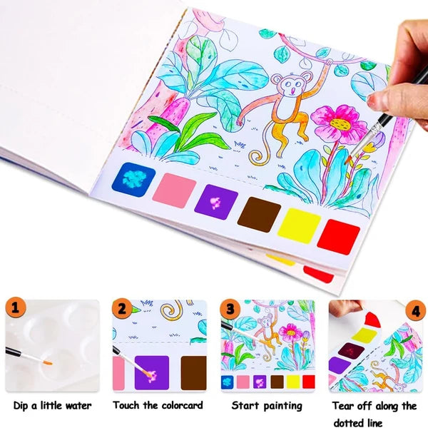 Kidology 20 Pages Forest Animals Water Color Book for Kids