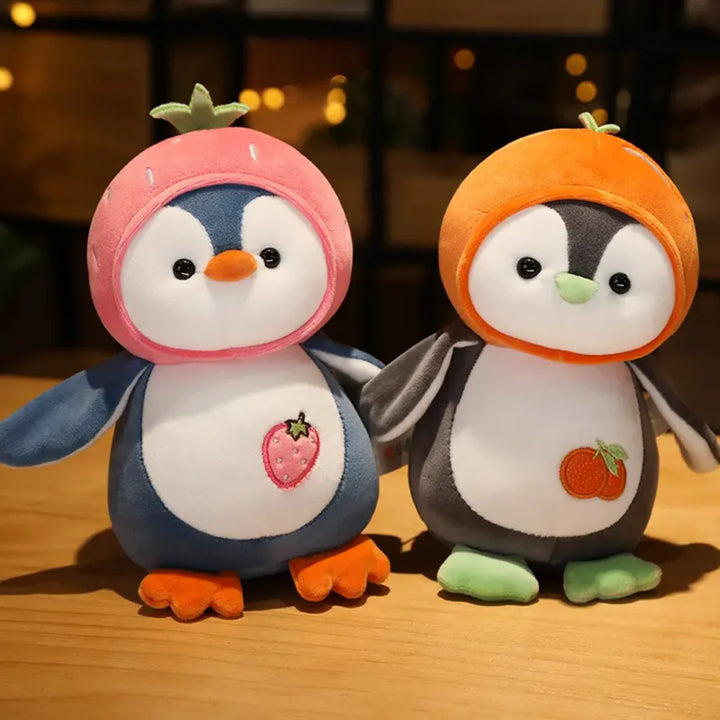 CuddleNest Fruit Penguin Soft Toy - 25 cm | Adorable Plush Toy for Kids