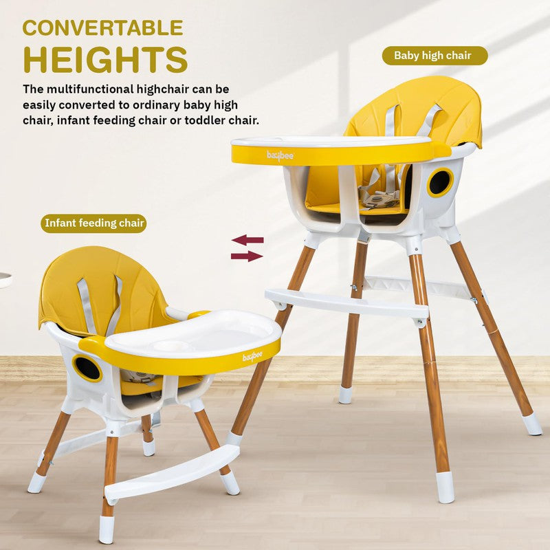Hades Baby High Chair for Kids | Baby Chair for Feeding with 2 Height Adjustable & Footrest, Toddler Booster Seat with Food Tray & Belt