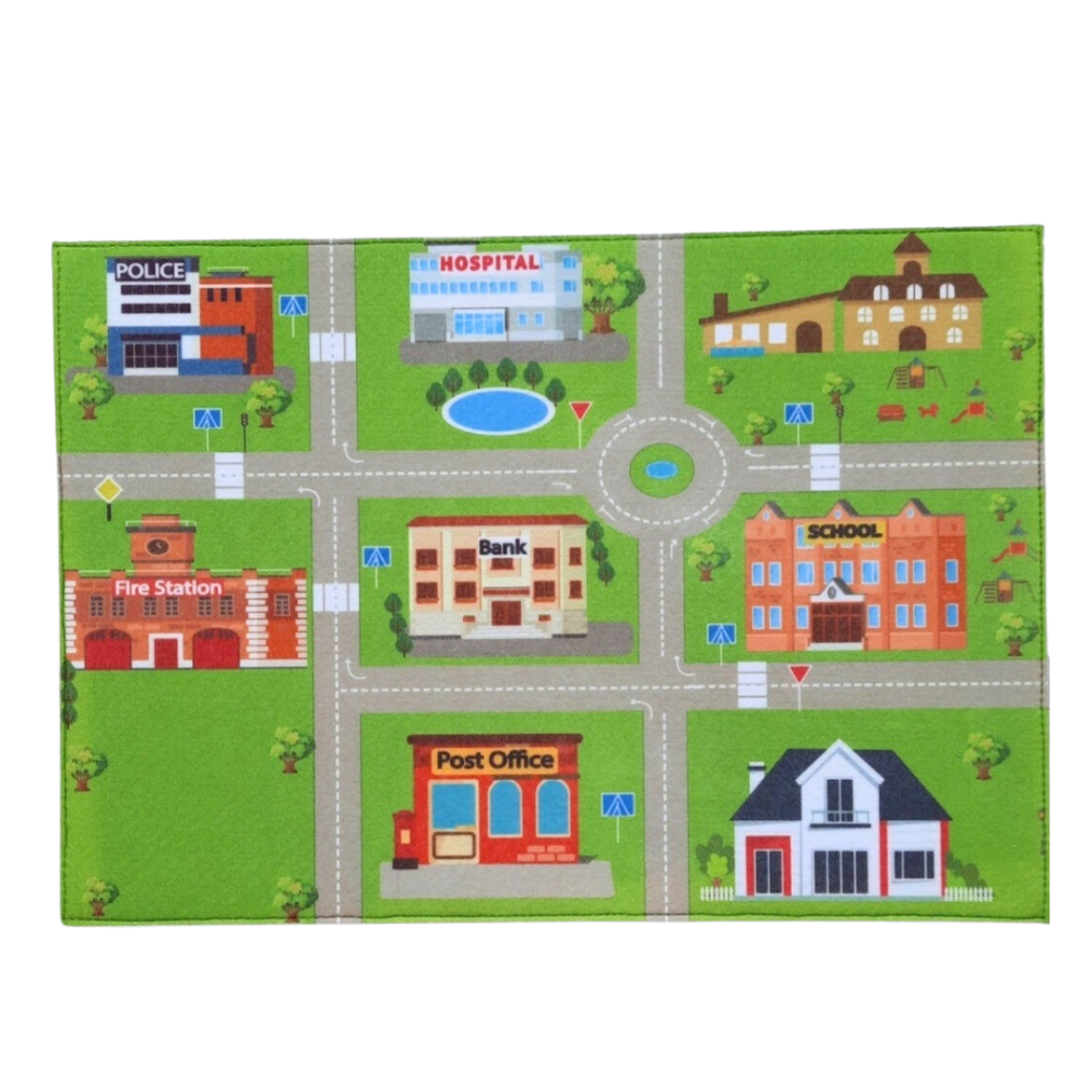 Community Helpers Playmat (6 Community helpers and 6 vehicles)