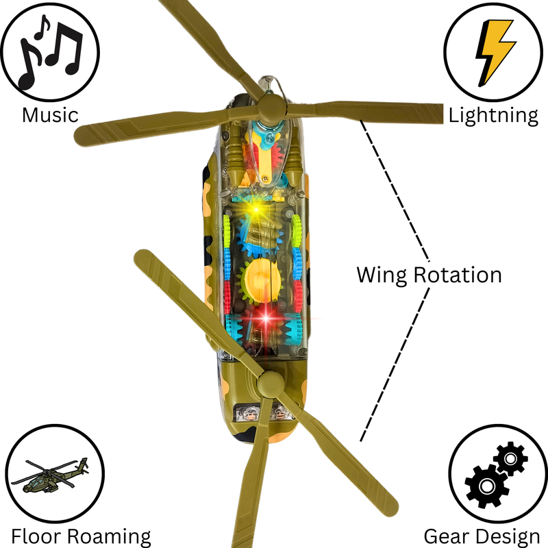 Musical Helicopter Toy (Non Flying - Assorted Colors