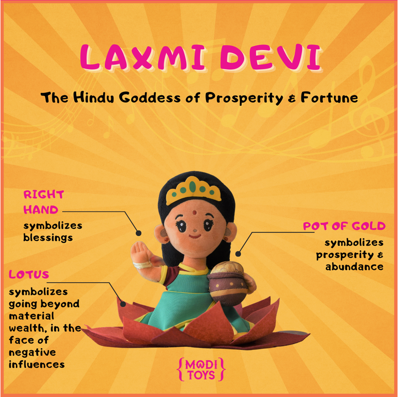 Personalised Laxmi Devi (Medium 11 inch) Mantra Singing Plush Toy (COD Not Available)