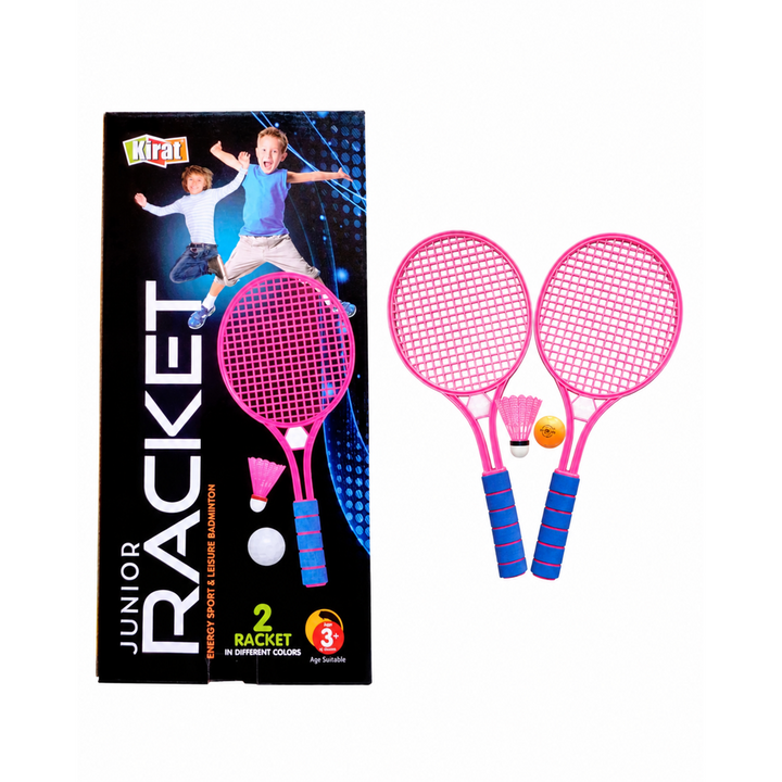 Kirat Junior Racket Set | Badminton Rackets with Ball & Shuttlecock | 2-Piece