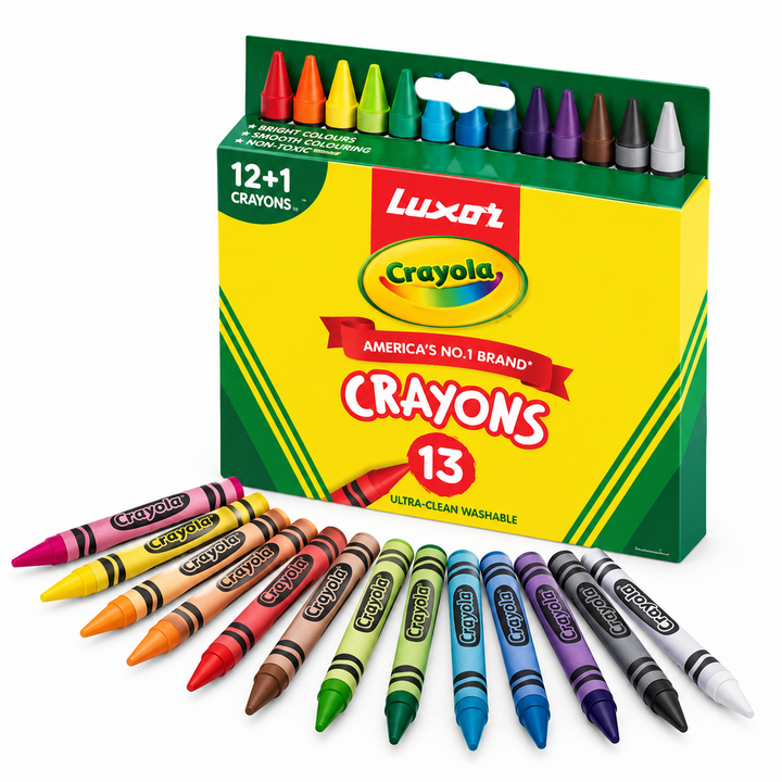 Luxor Crayola Jumbo Wax Crayons – 13 Pieces | Thick Crayons for Drawing, Coloring & Creative Art