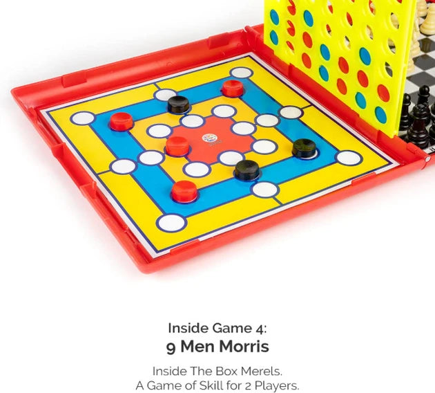 Ratna's Classic Games: 5-in-1 – Multi-Game Board Game Set
