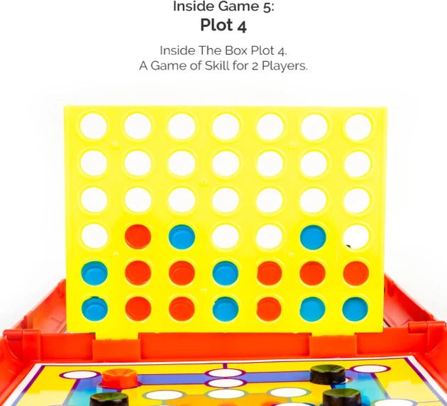 Ratna's Classic Games: 5-in-1 – Multi-Game Board Game Set