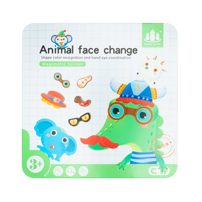 Animal Face Magnetic Sticker Puzzle