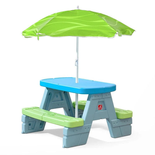STEP2 Sun & Shade Picnic Table with Umbrella (1-7 Years)