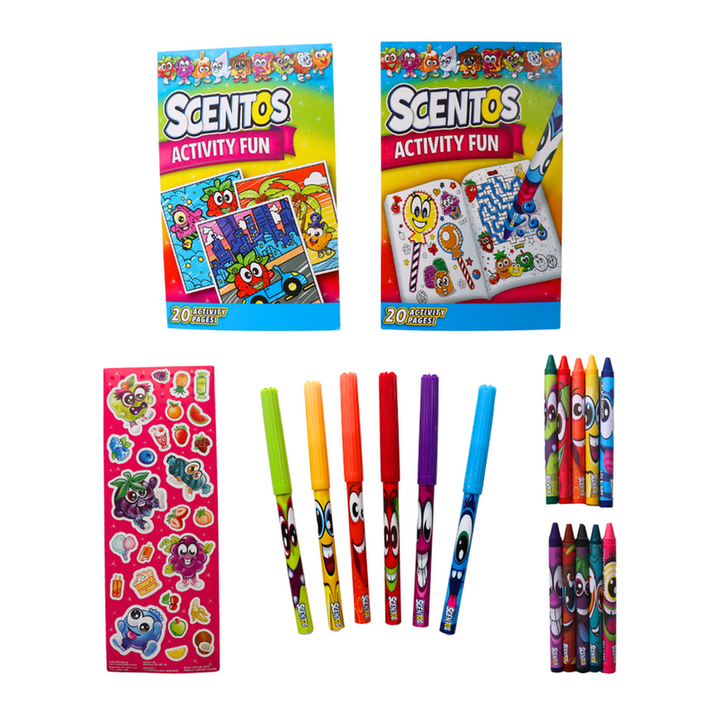 Scentos Colour-In Mini Case Mega Colouring Set (3-12 Years)