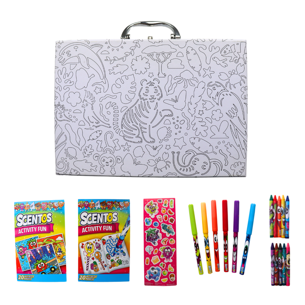 Scentos Colour-In Mini Case Mega Colouring Set (3-12 Years)