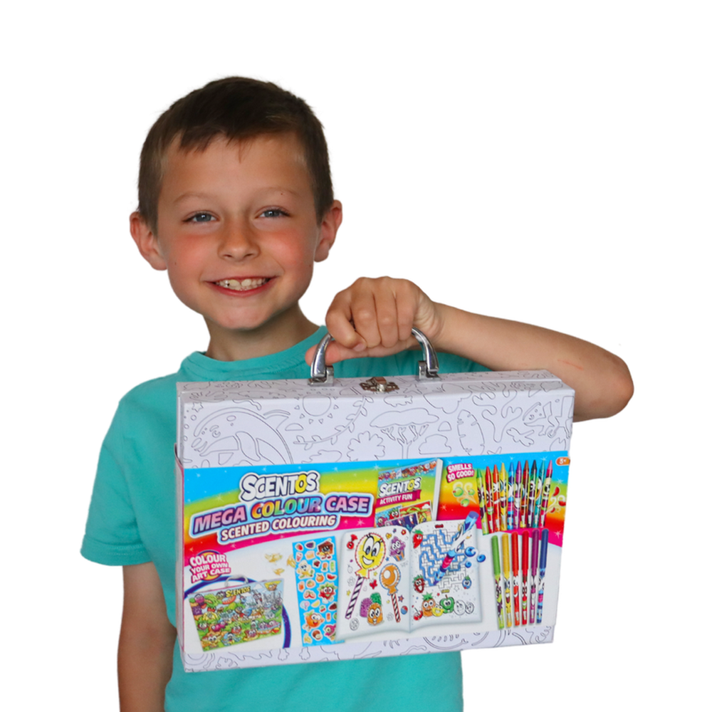 Scentos Colour-In Mini Case Mega Colouring Set (3-12 Years)