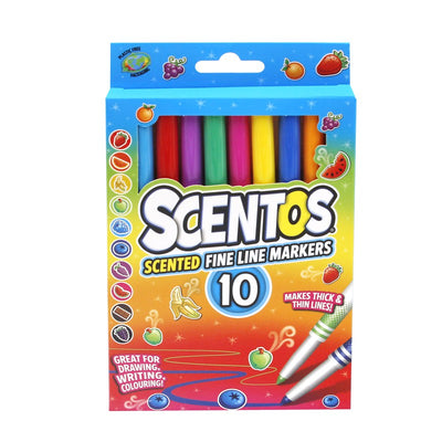 Scentos Scented 10 Asst Fine Line Markers